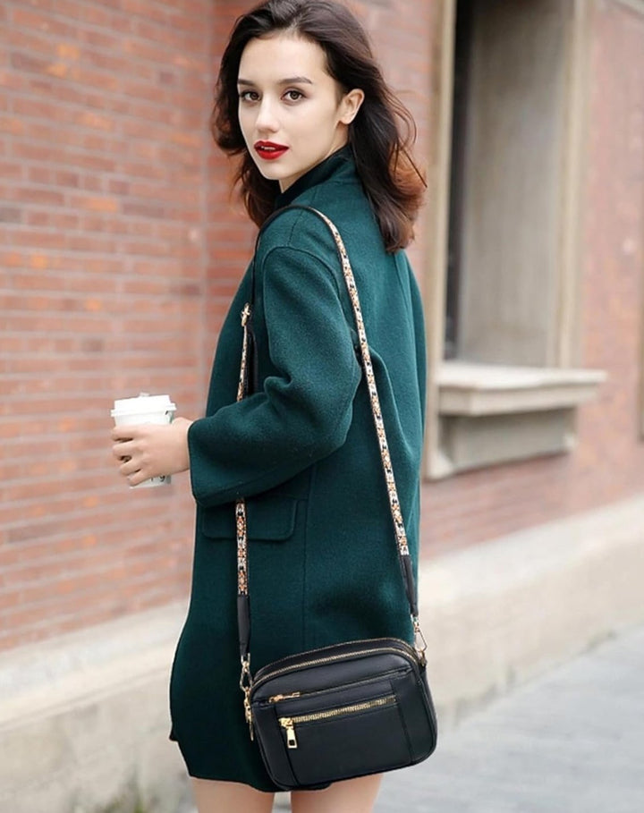 Erikka | Elegant crossbody-veske med mønstret justerbar stropp