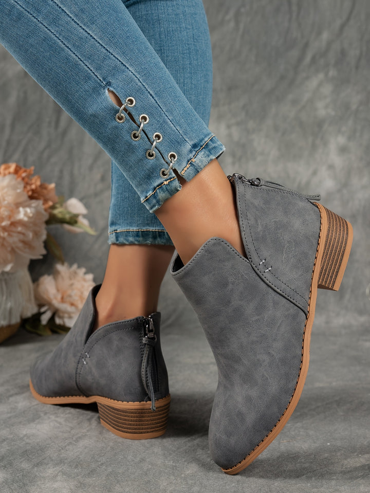 Natia | Elegant Zip-Closure Boots