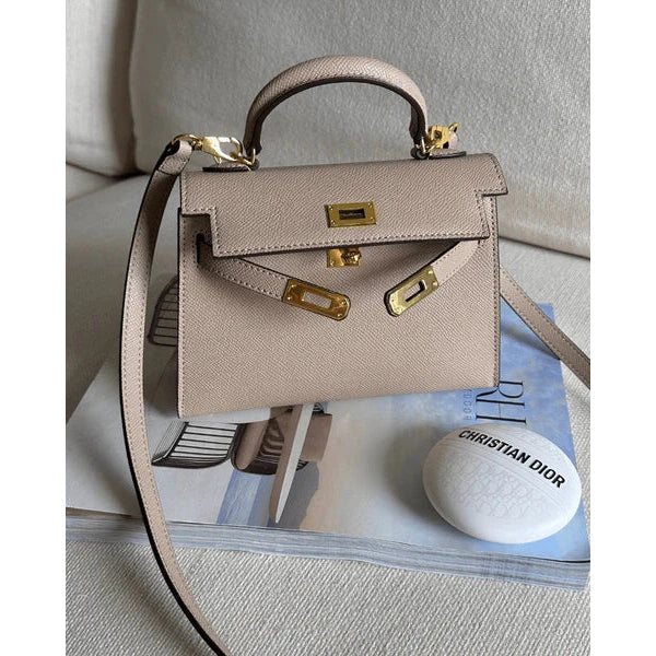 Elise | Skinnveske med Gullbeslag