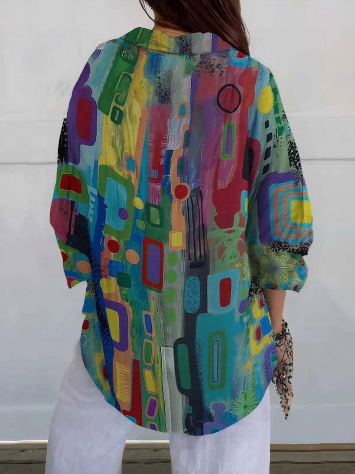 SELVARA | Elegant Geometric Blouse