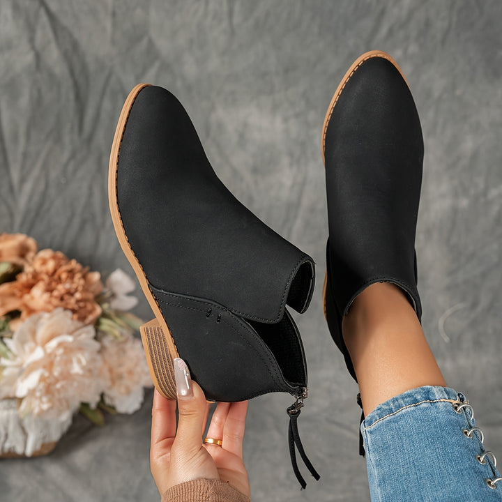 Natia | Elegant Zip-Closure Boots