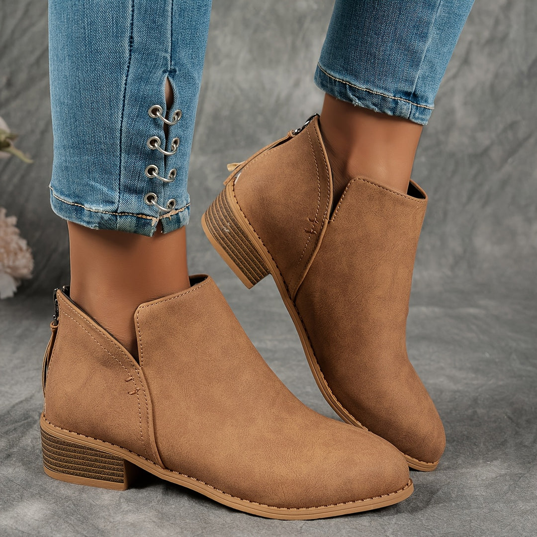 Natia | Elegant Zip-Closure Boots