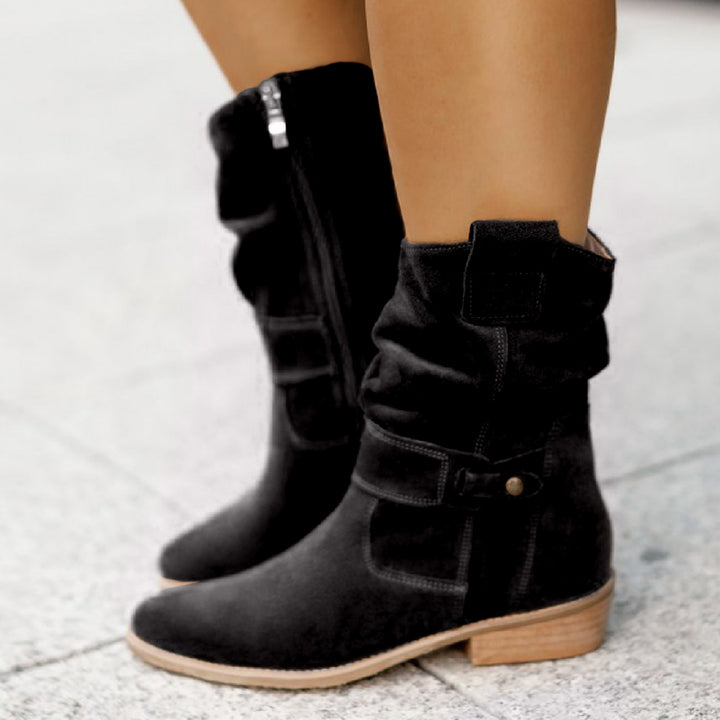 Anita | Classic Mid Boots with Zip Closure