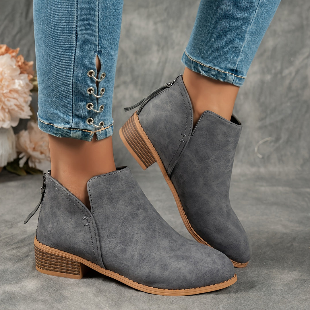 Natia | Elegant Zip-Closure Boots