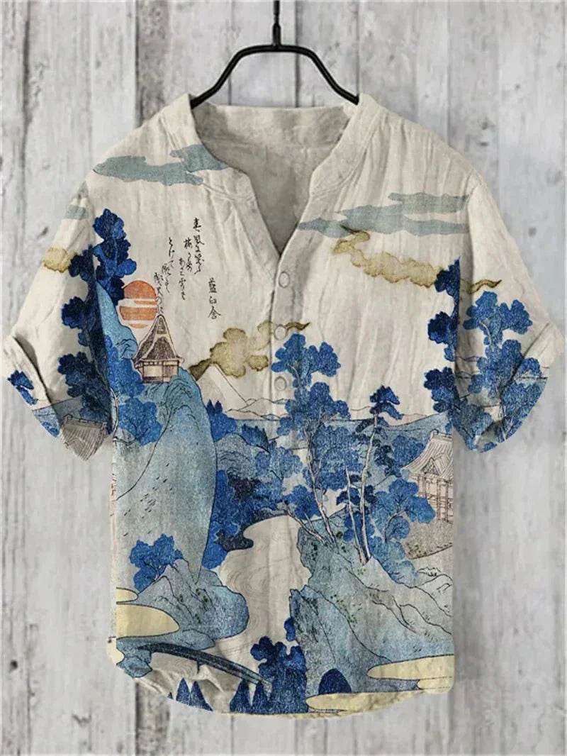 Allen | Artistic Linen-Silk Shirt - Mairead & Orla Cork