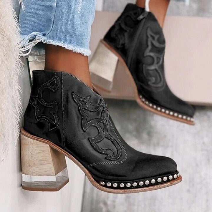 LYNORA | Sleek Textured Ankle Boots