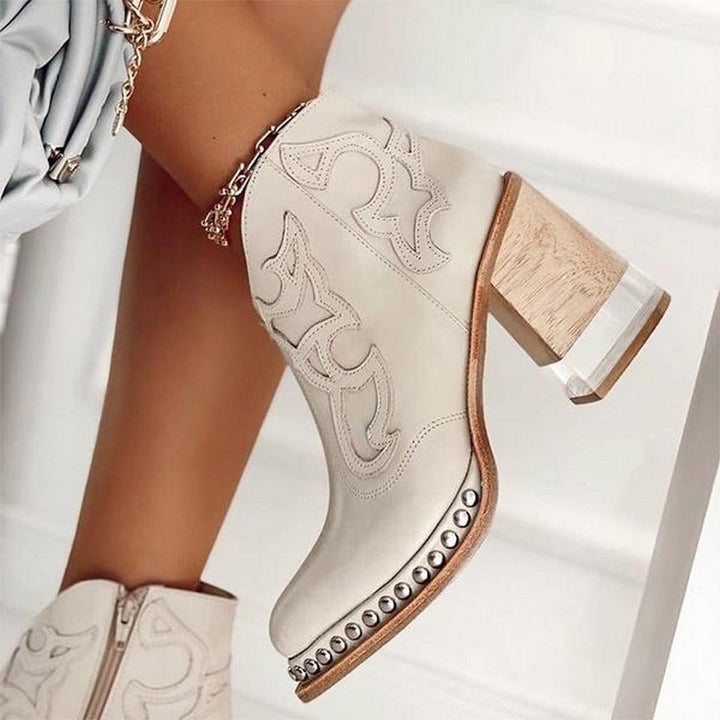 LYNORA | Sleek Textured Ankle Boots