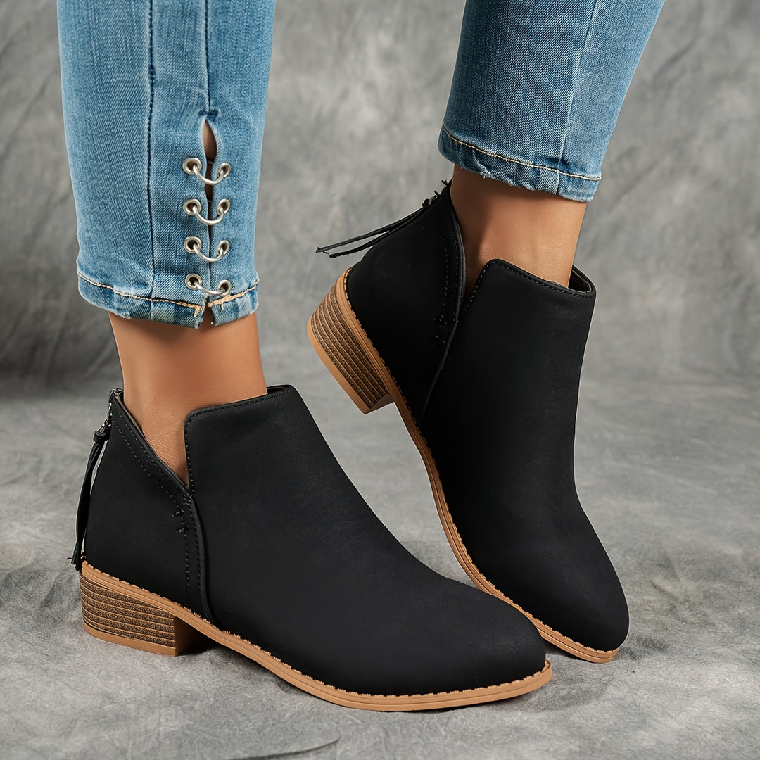 Natia | Elegant Zip-Closure Boots